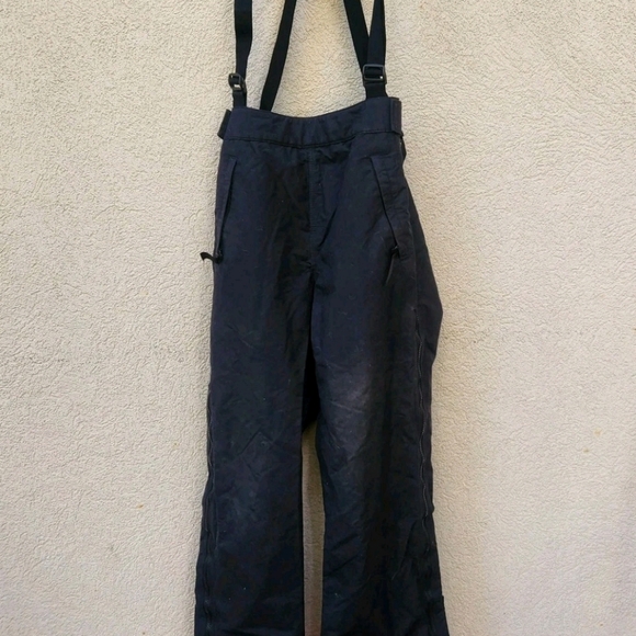Vintage PATAGONIA Kids Ski Snow Pants Size 8 Black Suspenders Outdoors Sewn on - Picture 16 of 16